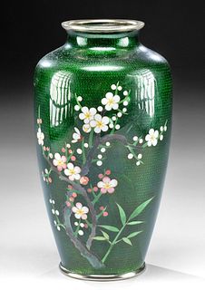 19th C. Japanese Ando Jubei Shippo Brass Vase