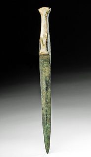 Luristan Copper Dagger with Bone Handle