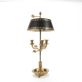 19TH C. FRENCH BOUILLOTTE CANDLE TABLE LAMP