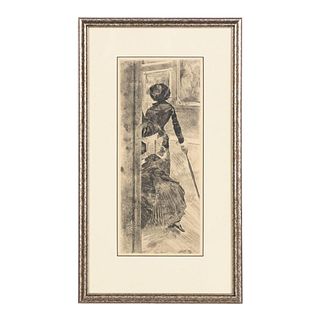DEGAS, "MARY CASSATT AU LOUVRE", ETCHING 1879/80