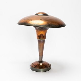 PERIOD ART DECO COPPER "MUSHROOM" TABLE LAMP