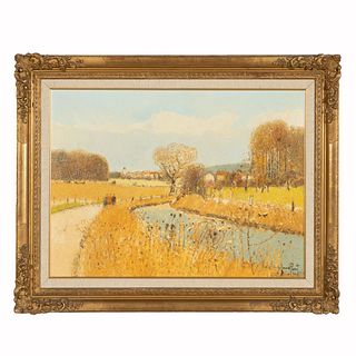 GERARD PASSET, FRENCH COUNTRYSIDE, OIL ON CANVAS