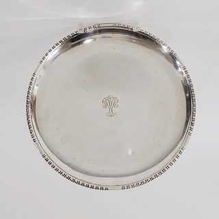 CARTIER, STERLING SILVER ROUND SERVING TRAY