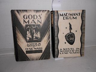 WARD (Lynd) Madman's Drum, first edition 1930; Gods' Man, 2nd impression, woodcut novels in pictoria