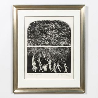 MIRTA KUPFERMINC, OUR TREES, PENCIL SIGNED ETCHING