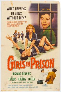 "GIRLS IN PRISON" 1956 ORIGINAL MOVIE POSTER