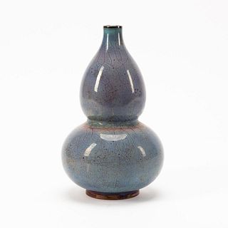 CHINESE JUN WARE DOUBLE GOURD PORCELAIN VASE