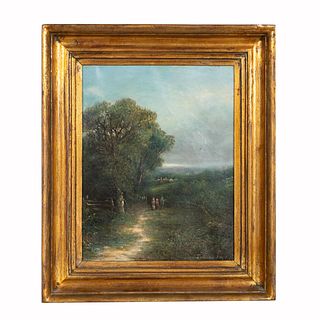 ENGLISH OIL ON CANVAS LANDSCAPE PAINTING, FRAMED