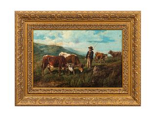 THOMAS SIDNEY COOPER PASTORAL OIL ON CANVAS