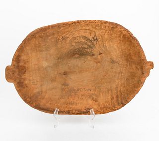 AMERICAN CARVED WOODEN DOUGH BOWL