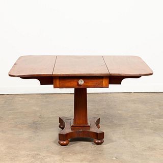 AMERICAN CLASSICAL STYLE MAHOGANY DROP LEAF TABLE