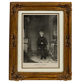 1834 ANDREW JACKSON PORTRAIT, LITHOGRAPH