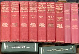 Bibliography. HALKETT and LAING Dictionary of Anonymous and Pseudonymous English Literature, 9 vols.