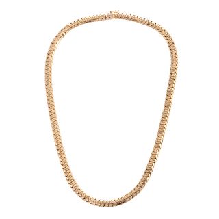 A 14K Italian Snake Link Chain, 17 Inches