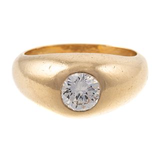 A Gypsy-Set 1.25 ct Diamond Ring in 14K
