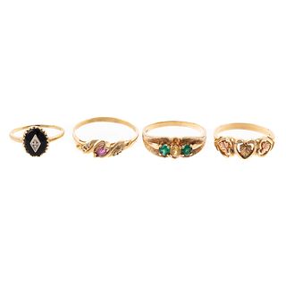 A Collection of Vintage Rings in Gold