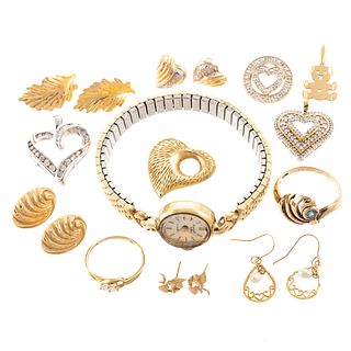 A Large Collection of 10K & 14K Jewelry