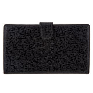 A Chanel Front Logo Long Wallet