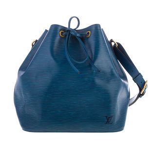 A Louis Vuitton Blue Epi Noe PM