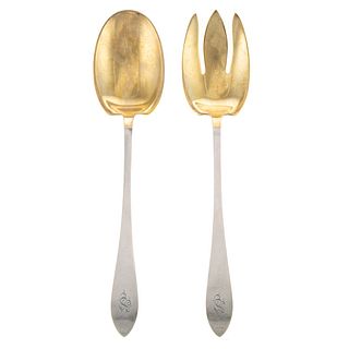 Tiffany & Co. Sterling "Faneuil" Salad Servers