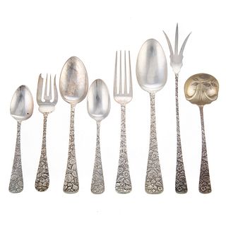 Collection of Sterling Rose Patterned Flatware