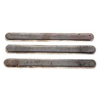 Three Silver Bars from The Mine