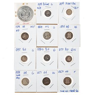 Early US Silver Type Coins & 1901-O MS62 Morgan