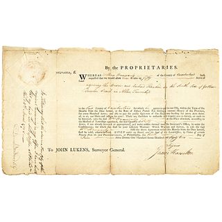 1795 General DANIEL BRODHEAD Signed Land Grant