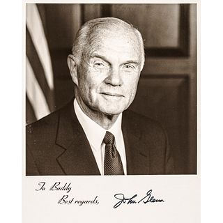 JOHN HERSCHEL GLENN JR (1921-2016). 1998-Dated signed photo.