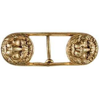 c 1775 18th Century British Lion Face Buckle from a Naval Officer Sword Belt