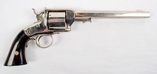 Plated E. A. Prescott Single Action Pistol 