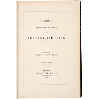 1851 Two Books: Walks About the City... of Jerusalem + Gleanings/Overland Route