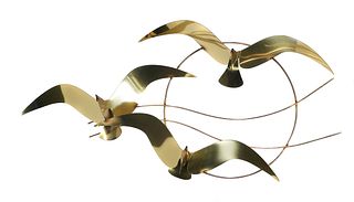 CURTIS JERE, Seagull Wall Sculpture, Signed
