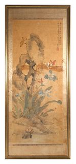 Chinese Scroll Painting, Butterflies
