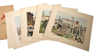 (7) HERBELOT, Italy Watercolor Prints