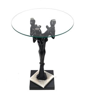 Art Deco Style Figural Triple Nude Table