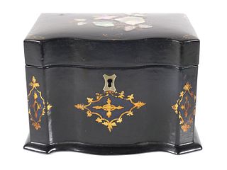 Antique MOP Inlay Lacquer Box