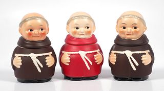 (3) Goebel Cardinal and Friar Tuck Mustard Jar 