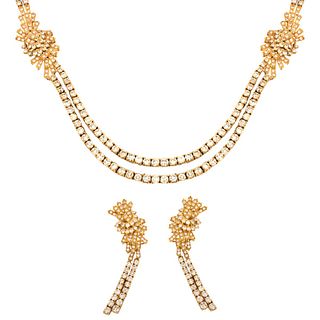 Diamond and 14K Necklace and Earrings
