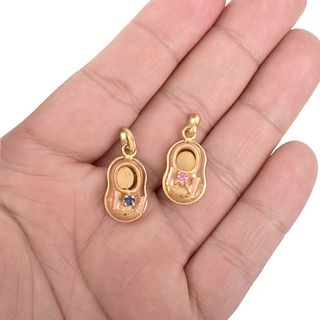 14K and Sapphire Charms