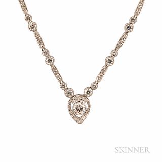 Art Deco Platinum and Diamond Necklace