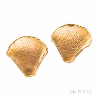 Tiffany & Co., Angela Cummings 18kt Gold "Rose Petal" Earrings