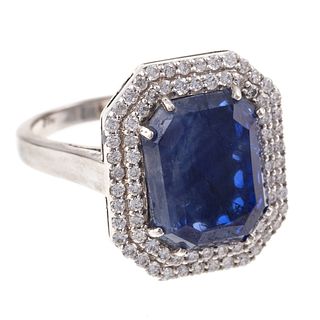 A 3.42 ct Unheated Burmese Sapphire & Diamond Ring