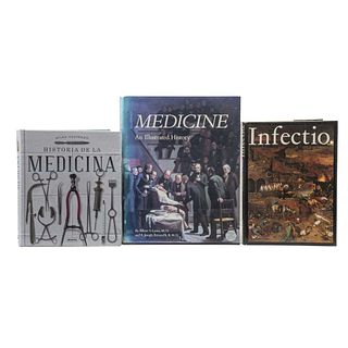 LIBROS SOBRE MEDICINA, HISTORIA DE LA MEDICINA. a) Atlas Ilustrado. Historia de la Medicina. b) Medicine. An Illustrated History. Pzs:3