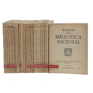 Boletín de la Biblioteca Nacional. México: Universidad Nacional Autónoma de México, 1958 - 1965. Segunda Época. Pzas: 21.