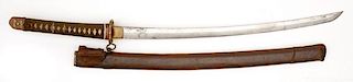 Japanese WWII Edo Period Wakizashi Sword 
