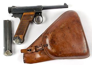 **Japanese Type 14 Nambu Pistol with Original Holster 