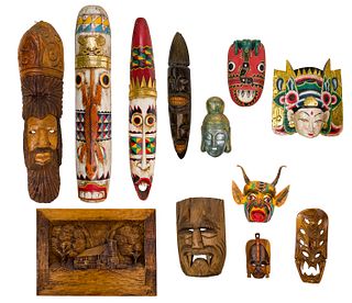 Multi-Cultural Wood Mask Assortment