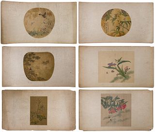 Chinese Watercolor on Silk Assortment
