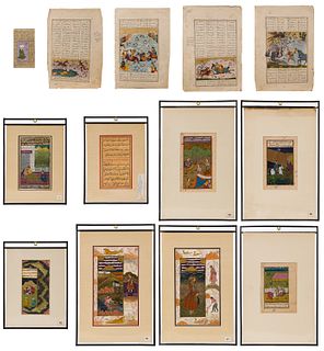 Indo-Persian Gouache Manuscript Assortment